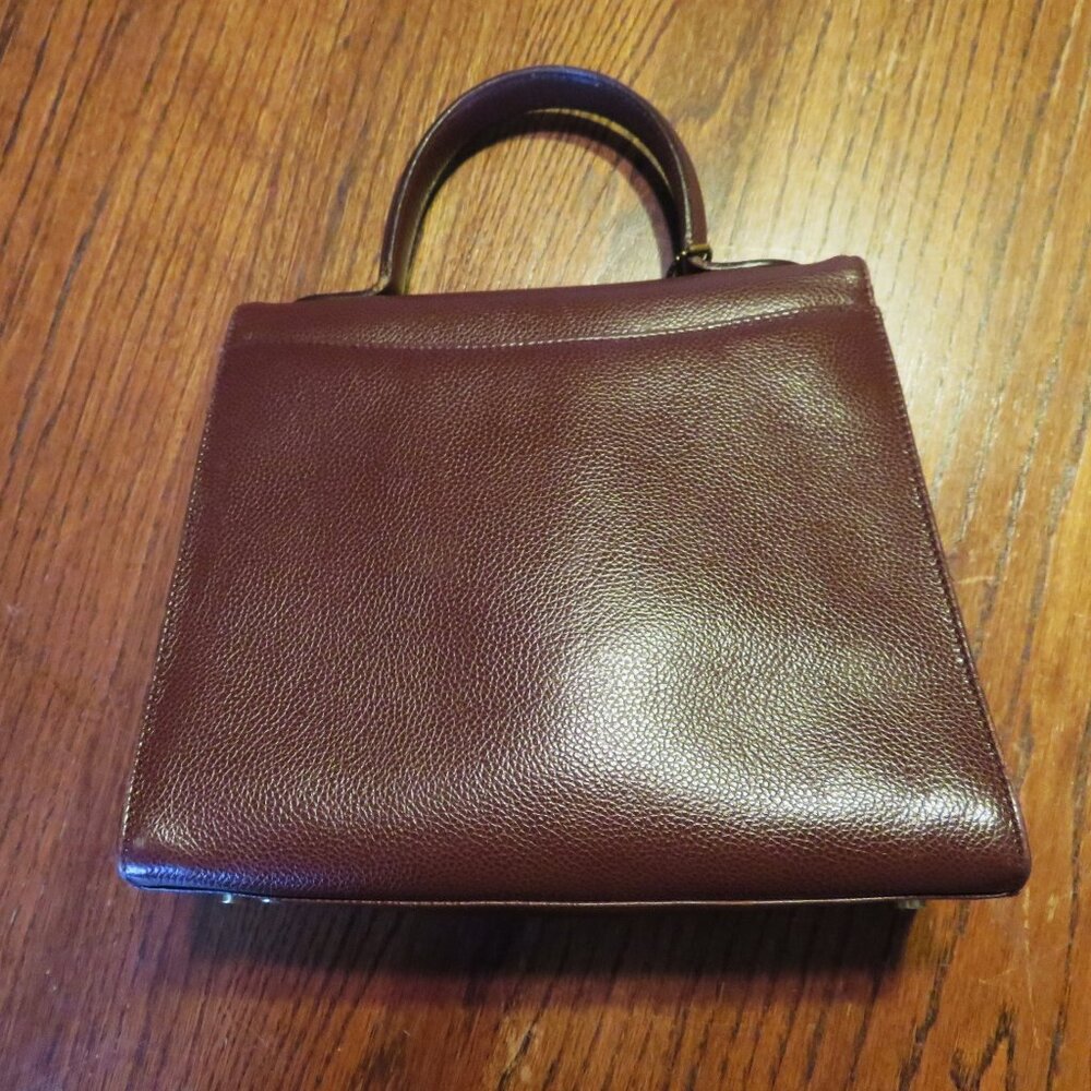 💅🏼 RARE ITALY Coach 4417 Madison Biltmore VTG EUC Top Handle Mahogany ☀️😻 - Picture 3 of 16